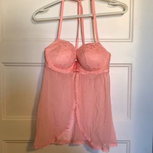 La Senza pink babydoll lingerie